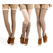 Women′s Lady′s Cotton Cable Double Needle Socks Stockings (TA204)